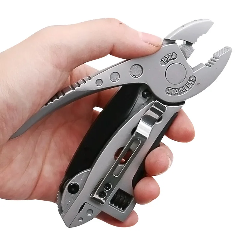 

Fold Multi Tool Knife Repair Adjust Gear Outdoor Survive Camp Screwdriver Wrench Jaw Plier Multipurpose Multifunction Spanner