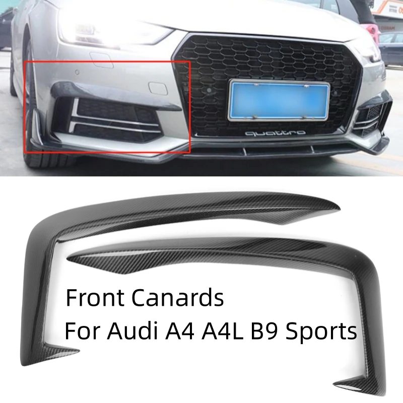 

Для Audi A4 Sline S4 B9 2017 2018 2019 высокое качество углеродное волокно автомобильные передние удлинители решетка для губ разветвитель