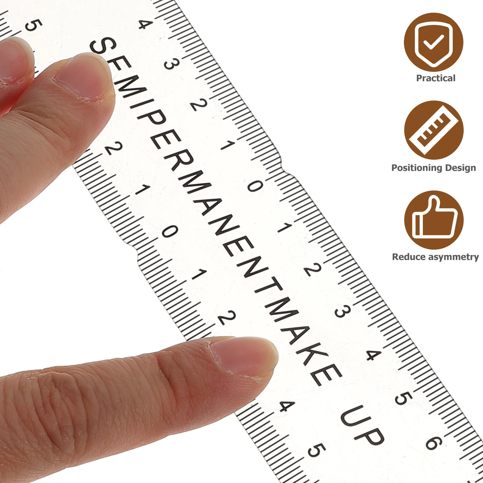 Линейка для вышивания бровей пластиковая изогнутая линейка позиционирующая