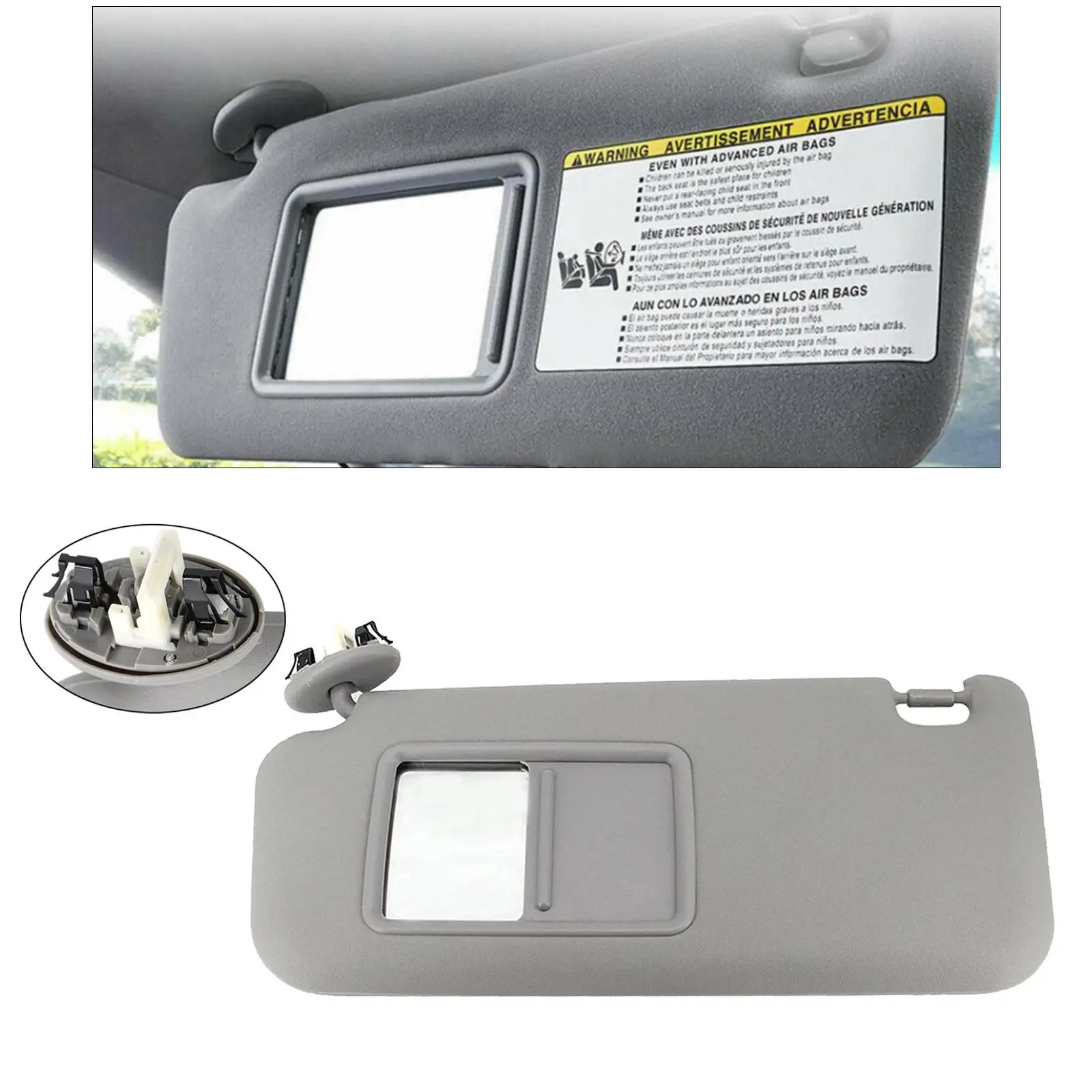 

Left Side Sun Visor 74320‑42501‑B2 for 2006‑2009 Gray Spare Parts