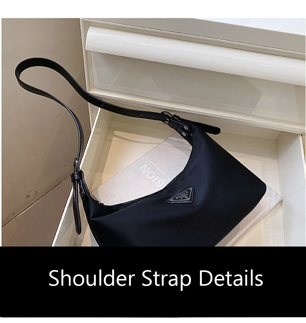 2023 New Fashion Casual Nylon Fabric Shoulder Underarm Bag Messenger Bags for Woman Versatile Dumpling Bag Crossbody Bag