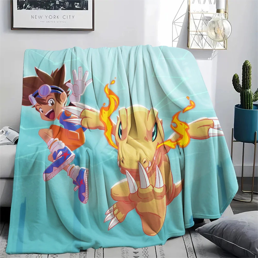 Фото Одеяло Taichi Yagami&Agumon, мягкое одеяло для фанатов Digimon, отличный подарок.chl №4