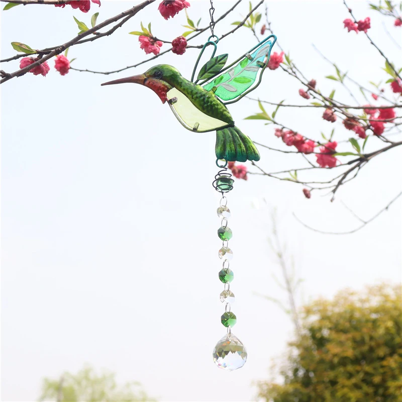 

Подвеска из хрустального шара с репеллентом для птиц, декоративная подвеска в форме птицы, подвеска для гостиной и балкона, поделки