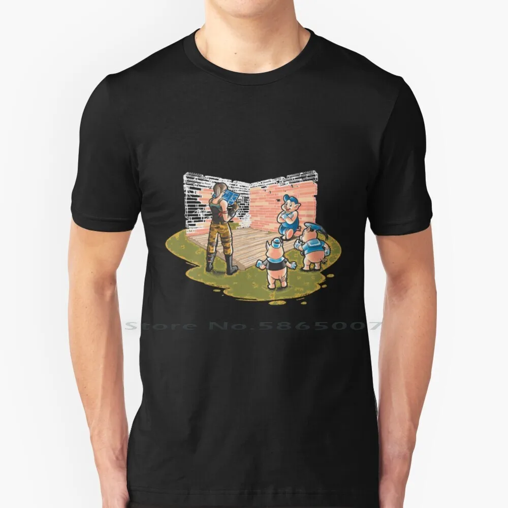 

Build T Shirt 100% Cotton Fornite Animals Film Humor Movie Pigs Big Size 6xl Tee Gift Fashion