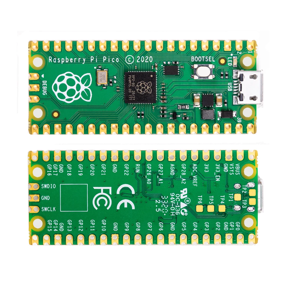 Официальная Raspberry Pi Pico Board RP2040 двухъядерный КБ ARM микрокомпьютер с низкой