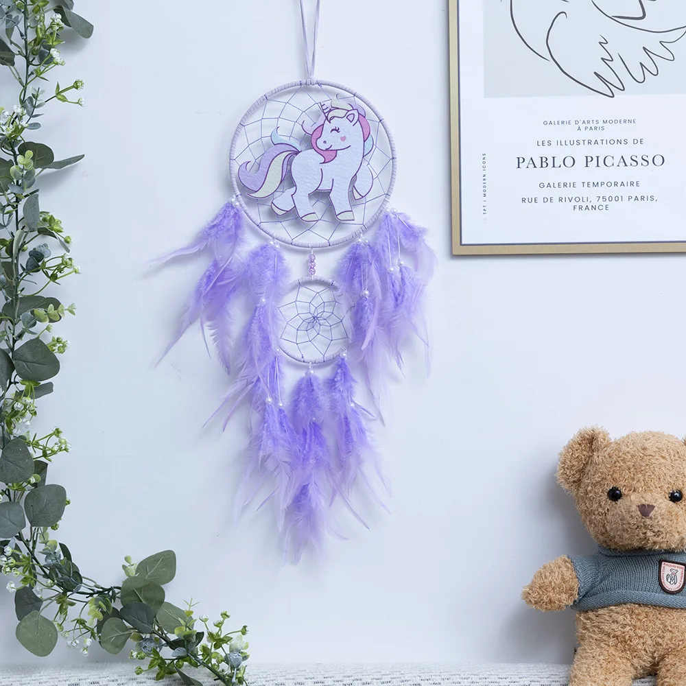

Hanging Dream Catcher for Bedroom Decoration, Dinosaur, Unicorn, Windbell, Bedside Pendant, New Product, Gift