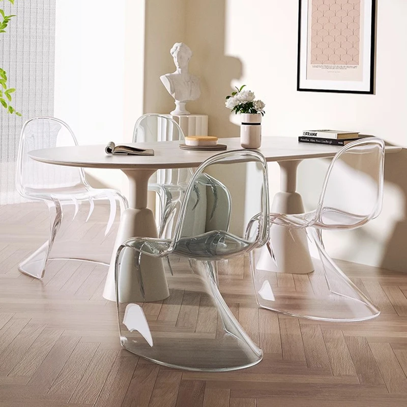 

Прозрачный эргономичный стул для салона, обеденный стул в скандинавском стиле, Свадебный современный стул, пластиковый стул для гостиной, мебель для офиса