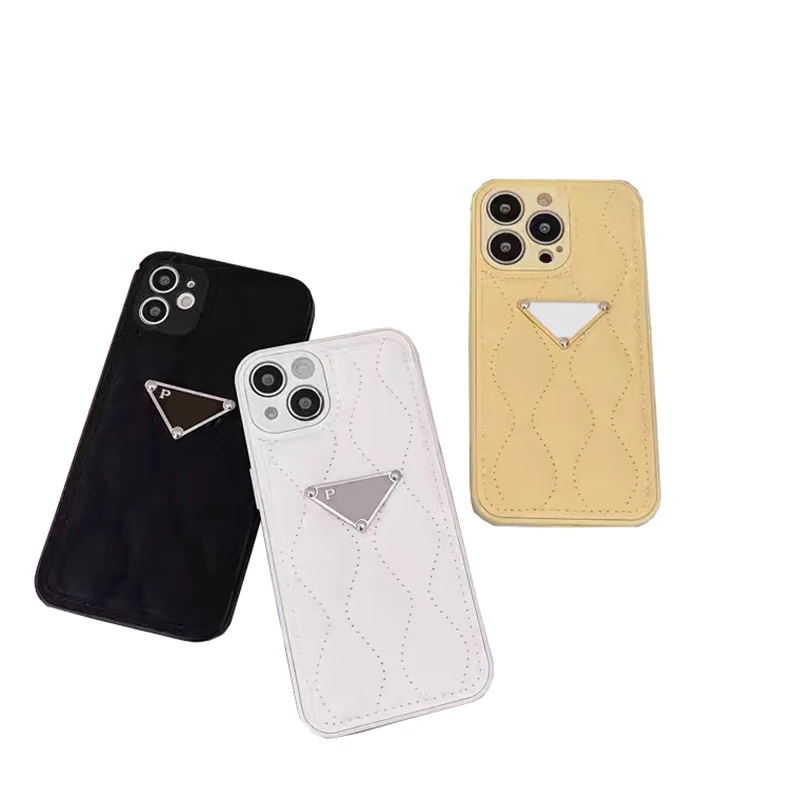 

PD Autumn and winter texture coffee color trendy brand letter mobile phone case for iphone