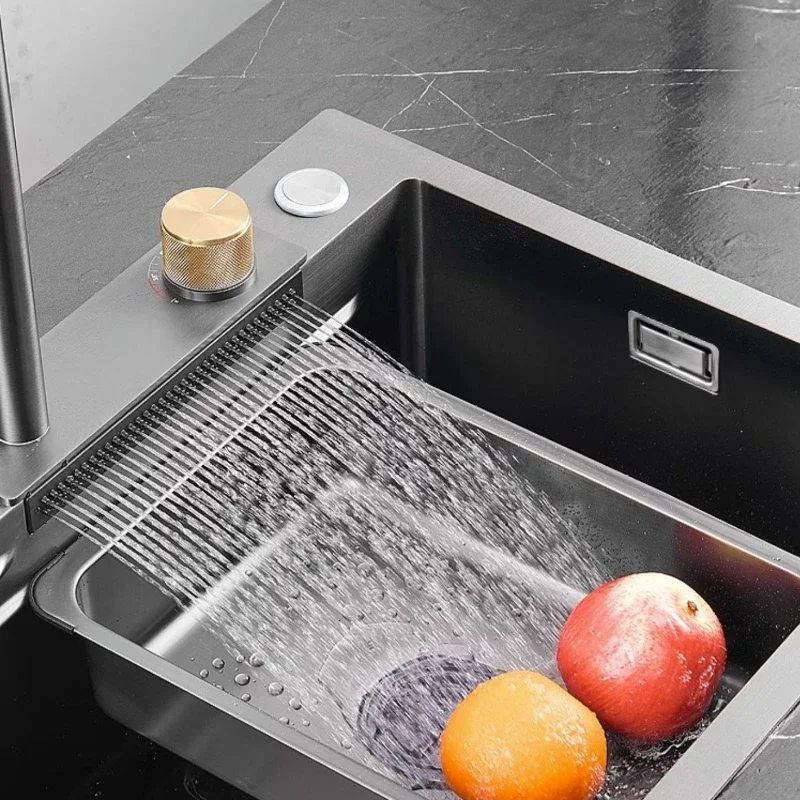 Раковина Raindance из нержавеющей стали 304 черная раковина Водопад большая с одной