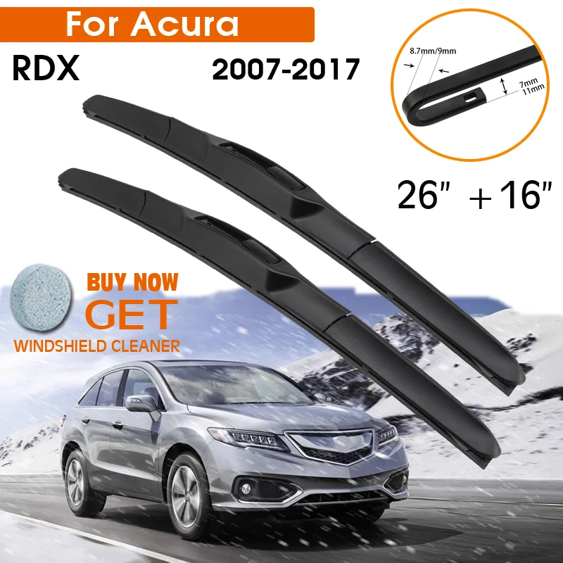 

KOSOO щетка стеклоочистителя для автомобиля Acura RDX 2007-2017 LHD / RHD лобовое стекло стеклоочистителей 26 "+ 16"