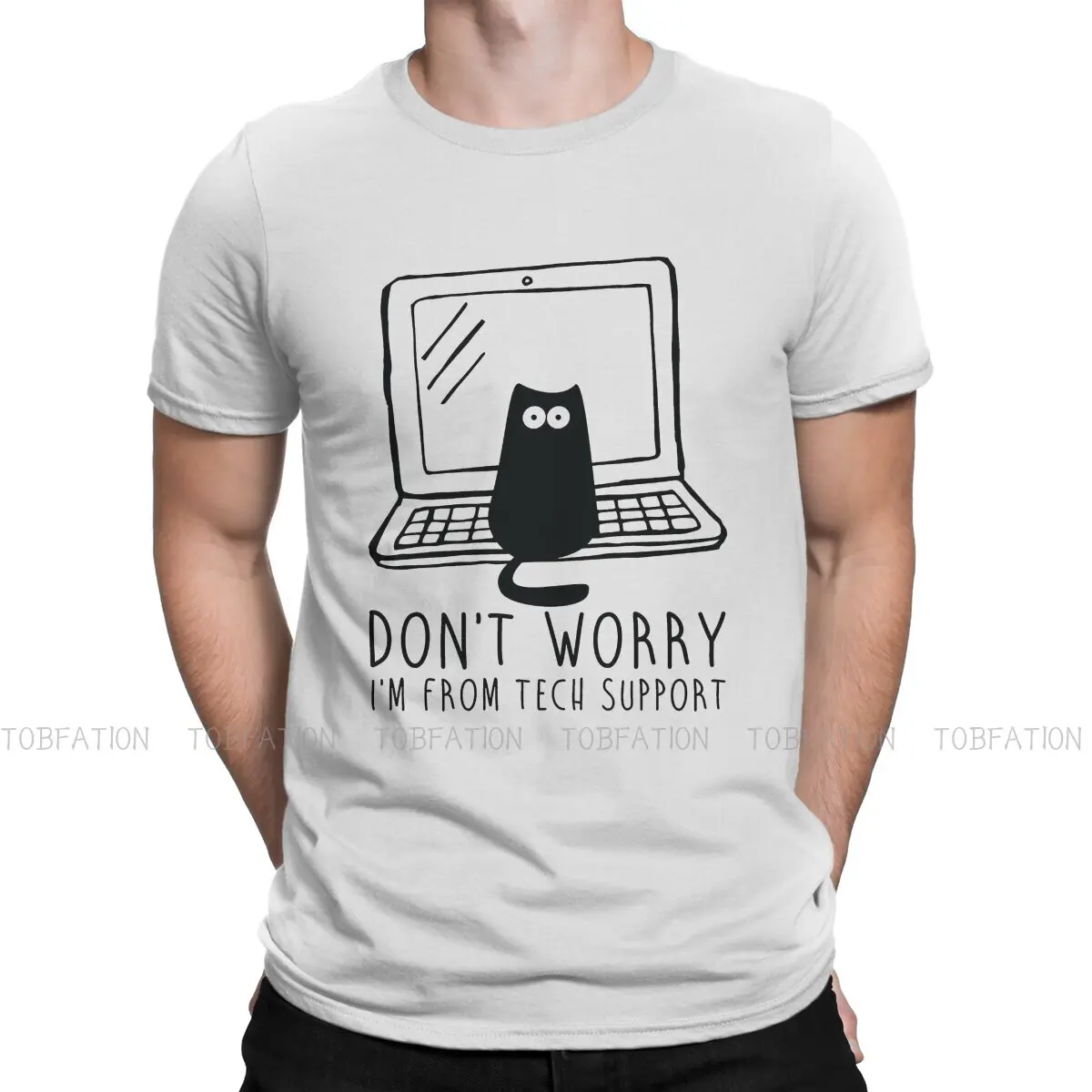 

Я из тех-поддержки, Повседневная футболка Linux, принт Minix, футболки для отдыха, Мужская футболка с коротким рукавом, уникальная идея подарка