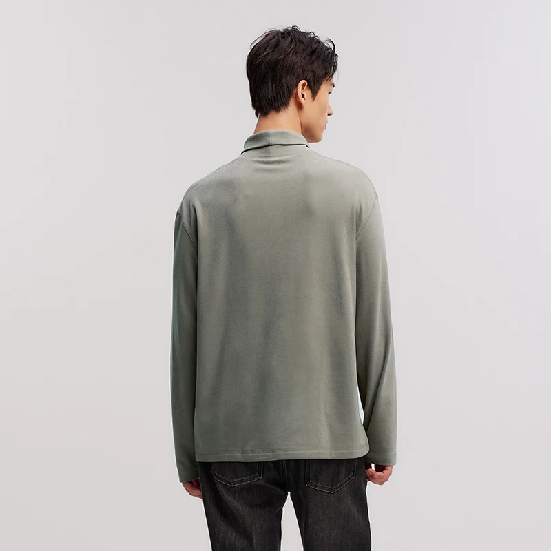 Футболка Semir с длинным рукавом, мужская футболка с подогревом и сохраняющая тепло, с высоким воротником, базовый слой Dralon, топ 2024, новинка зимы, сложенный воротник, базовый (art.: 3920ca408f643) - 3920ca408f643