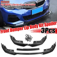3pcs mp style g20 car front bumper lip spoiler splitter diffuser detachable body kit cover guard for bmw 3 series g20 2019 2020