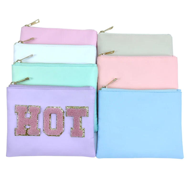 Personalized Custom Letter Print Women Cosmetic MakeUp Bag Beauty Toiletries Organizer Wash Storage Pouch Clutch Pencil Bags