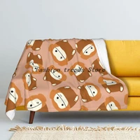 squishmallows benny the bigfoot cute winter thicken double layer wool woolen blanket flannel quilt warmth bedclothes sofa child