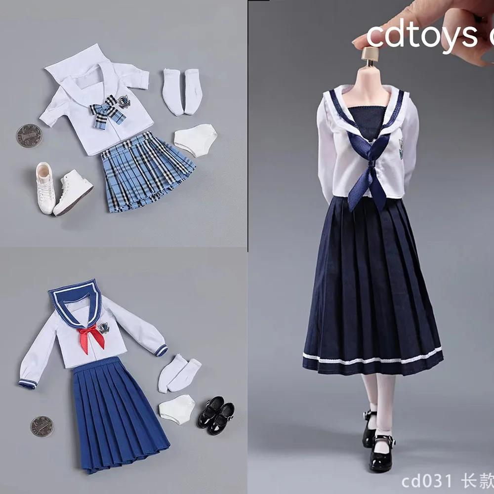 

CDtoys CD031 1/6 Scale Women's Accessory Sailor Suit Student School Uniform JK Pleated Skirt for 12 inches Action Figure