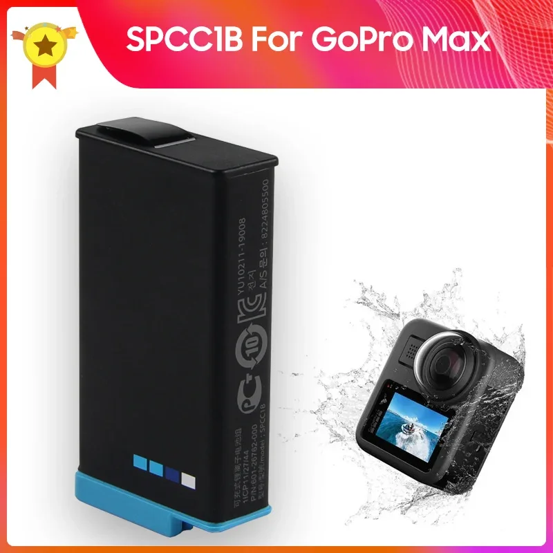 Фото Аккумуляторная батарея для GoPro Max 601-026762-000 SPCC1B, высококачественные батареи 1600 мАч №1