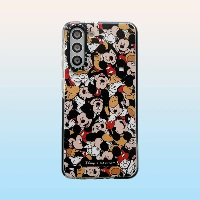 

Disney Mickey Minnie Cartoon New Transparent Phone Case Cover for Samsung Galaxy S20 S21 S22 Plus Ultra Silicone Soft Case 2022