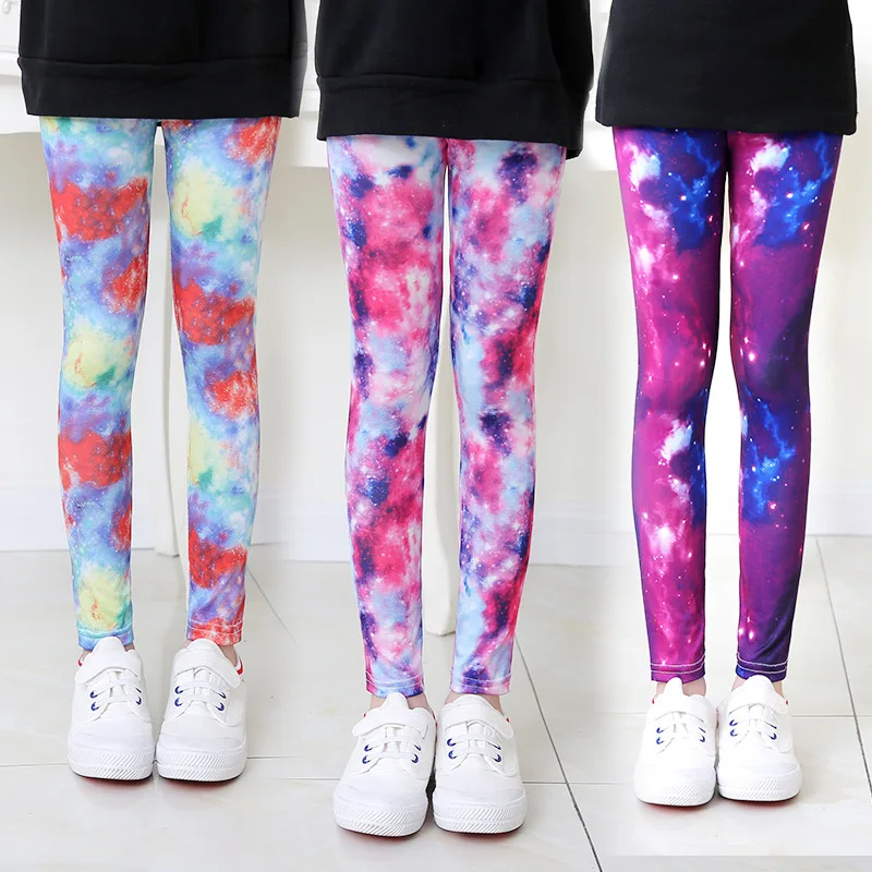 

Teenagers Leggings for Kids Girls Pants Flowers Summer Spring Skinny Sweatpants Children's Clothing