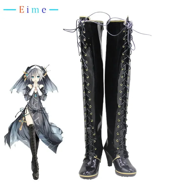Ботинки для косплея Honjou Nia аниме дата реквизит в реальном времени искусственная