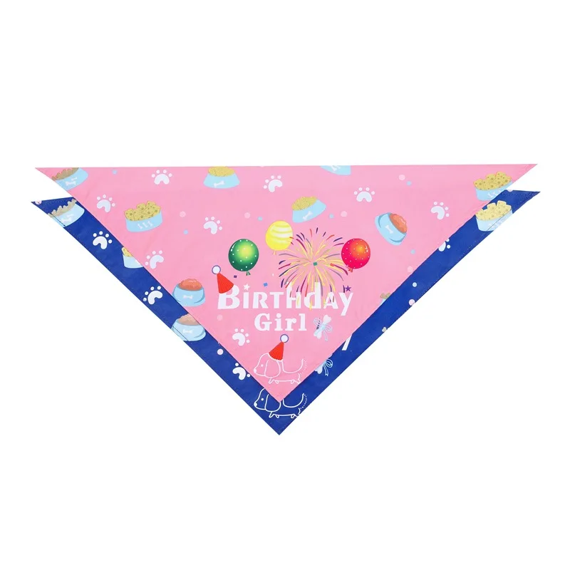 

1PC Pet Birthday Party Hat Dog Colorful Triangle Scarf Dog Cartoon WashableBow ties Cat Puppy Party Decoration Dog Accessories