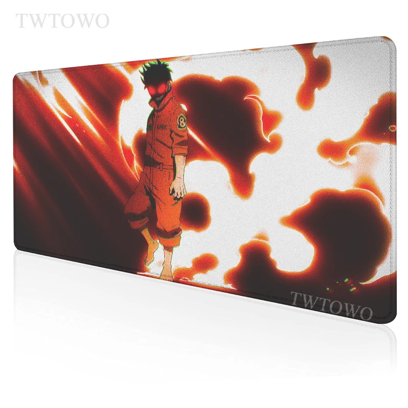 

Anime Fire Force Mousepad Large Home Custom HD Desk Mats Mouse Mat MousePads Gamer Carpet Soft Office Laptop Mouse Mat