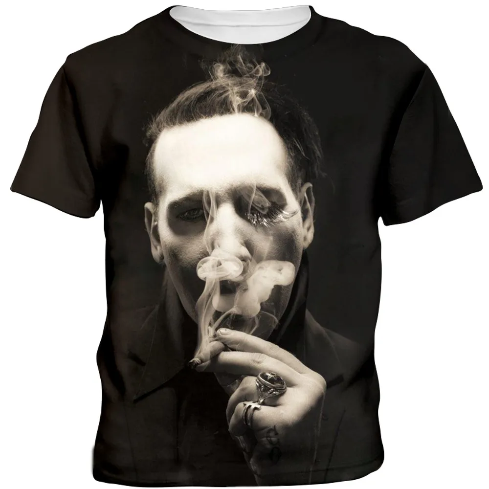 

Marilyn Manson Men/women New Fashion Cool 3D Printed T-shirts Casual Style T Shirt Streetwear Tops Dropshipping