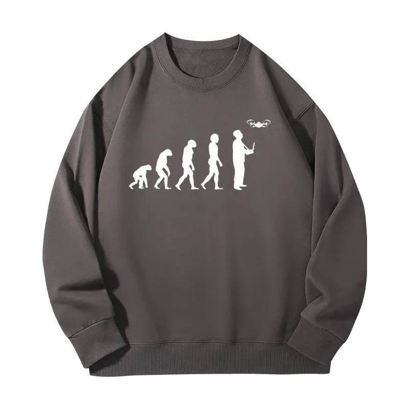 Мужские повседневные модные толстовки с длинными рукавами DRONE EVOLUTION принтом на