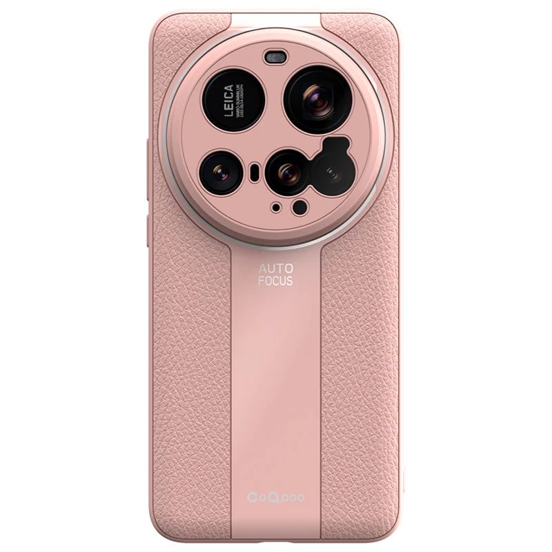 Фото Чехол для Xiaomi 15 Ultra ELVEV, роскошный кожаный чехол Lichi + мягкий ТПУ, ультратонкий защитный матовый чехол для телефона №1
