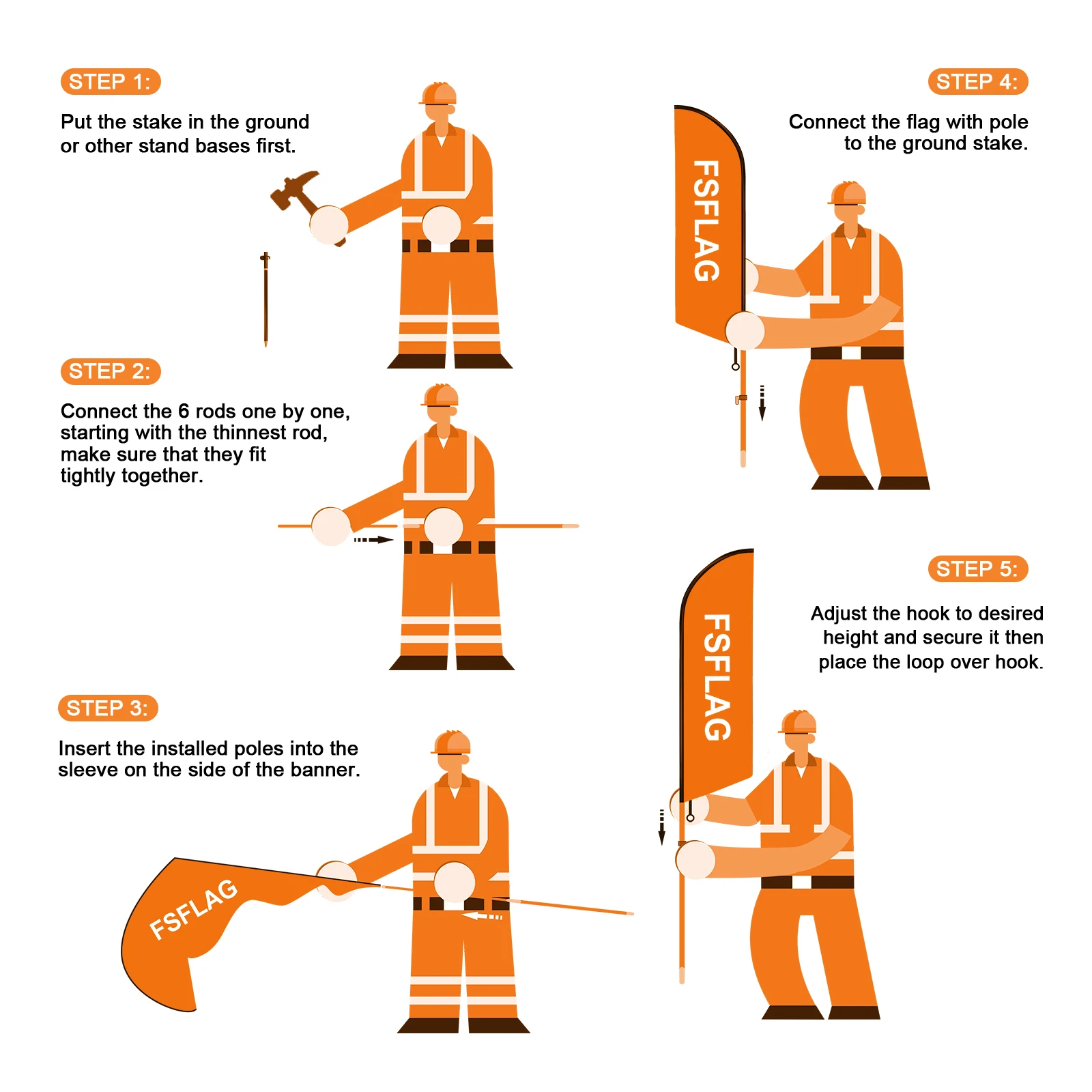 FSFLAG 1 шт. 280 см флаг с перьями для караоке флагштоком рекламный наружный баннер