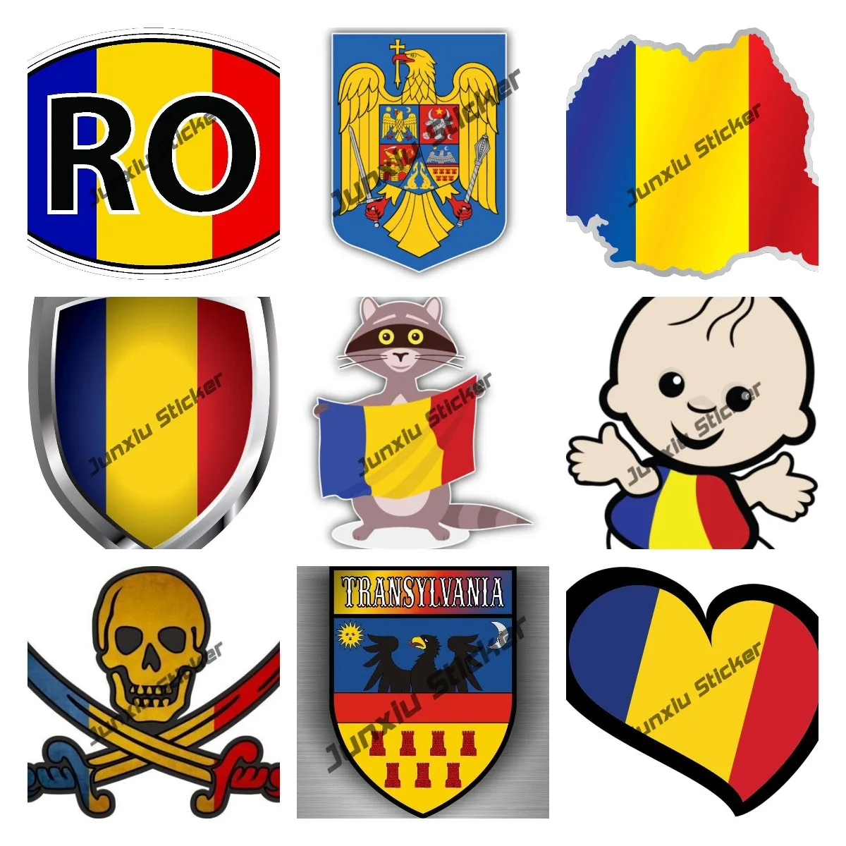 

Наклейка с флагом Румынии, автомобильная фотография, наклейка «сделай сам», водонепроницаемая обложка