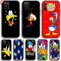 cute don donald fauntleroy duck for xiaomi redmi k40 k40 pro k40 gaming phone case liquid silicon back silicone cover soft