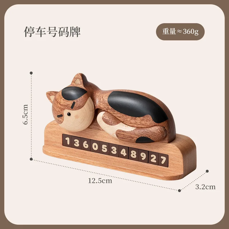 Миниатюрные украшения в виде кота временное оформление цельная древесина