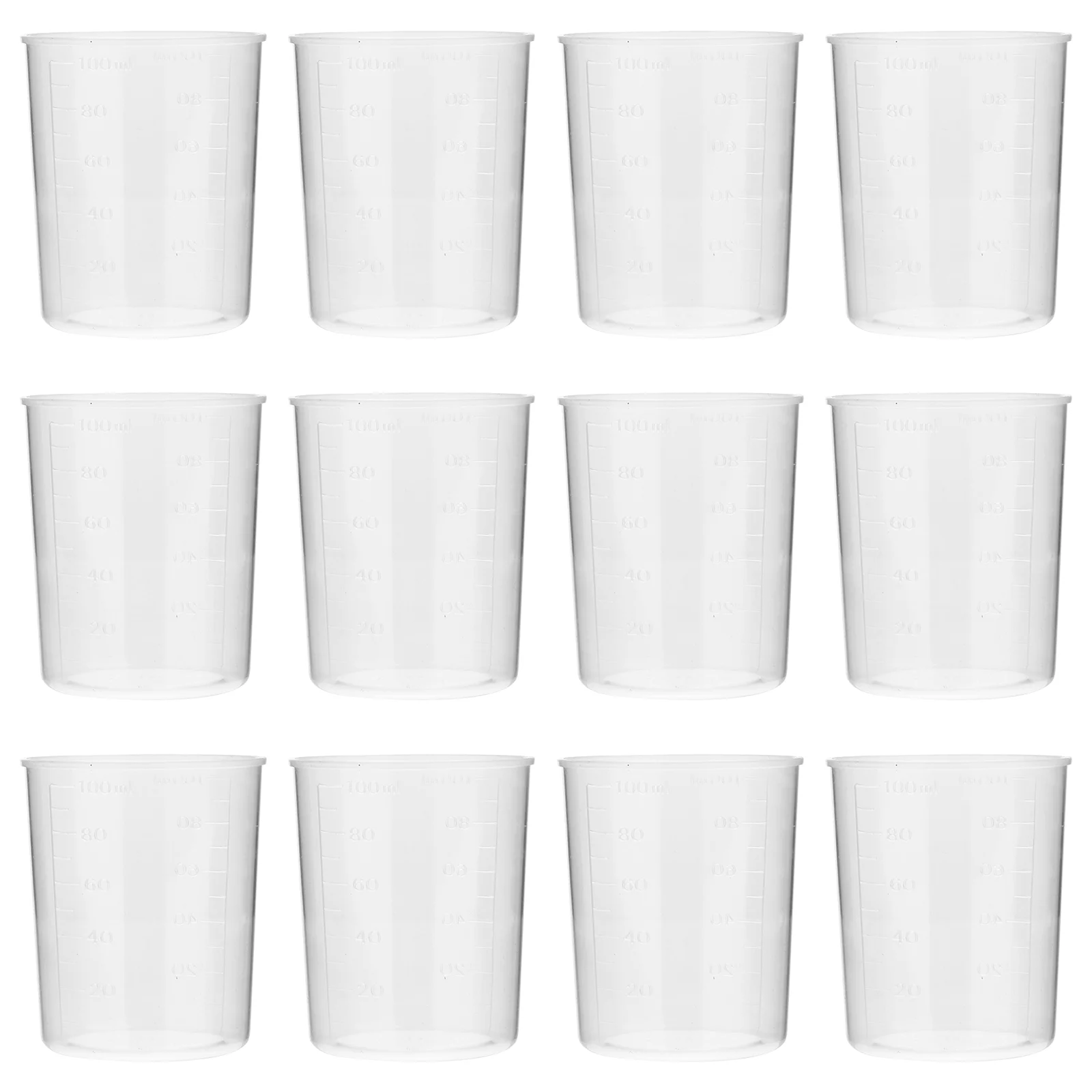 

40Pcs 100ML Measuring Cup Plastic Graduated Measuring Cup Liquid Measure Cup