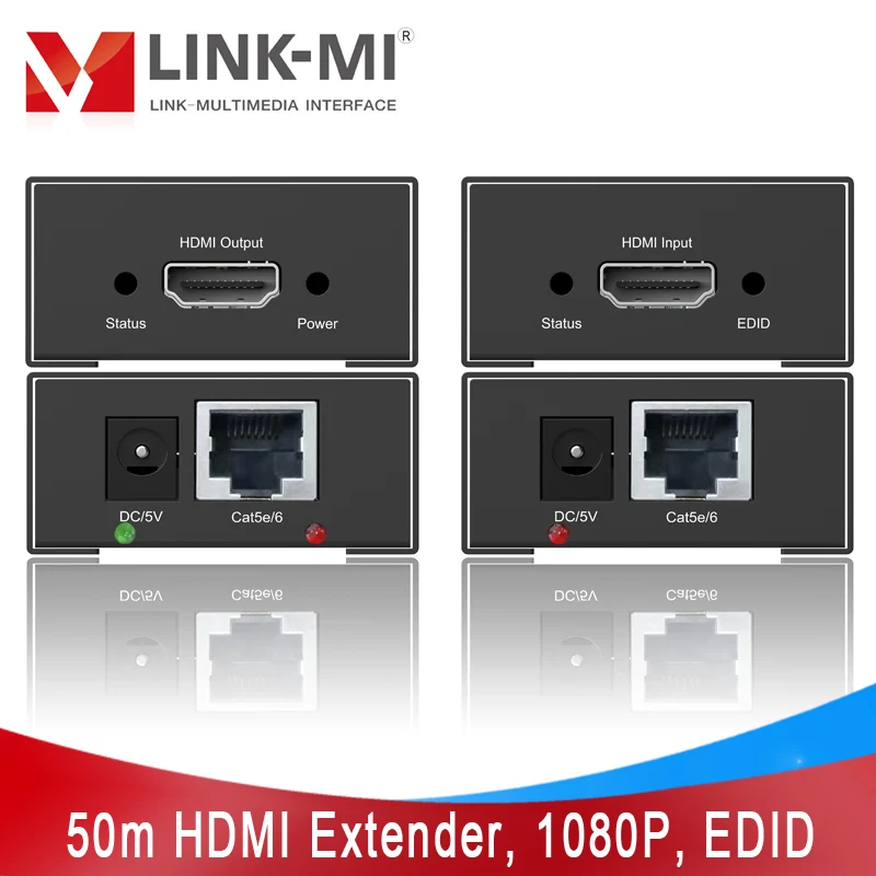 LINK-MI 50 м одиночный Cat5e/6 HDMI удлинитель UTP кабель высокой четкости 108PP удлинитель сигнала