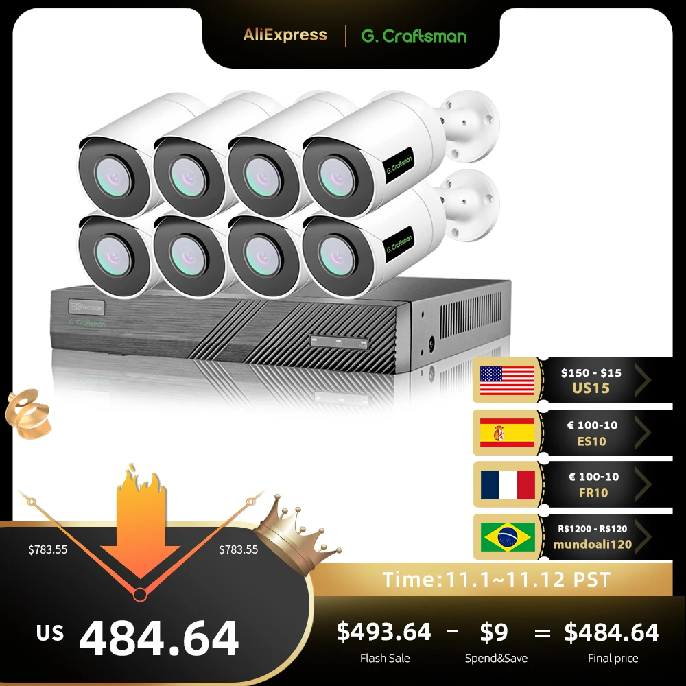 Продажа Камера видеонаблюдения Sony IMAX335, 8 каналов, 5 Мп, 4K, POE, NVR, IP67, 415 H.265