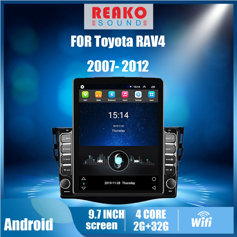 

Автомагнитола на Android для Toyota RAV4 2007- 2012, 2 Din, экран 9,7 дюйма Tesla, автомобильный мультимедийный плеер, GPS-навигатор, стерео головное устройство