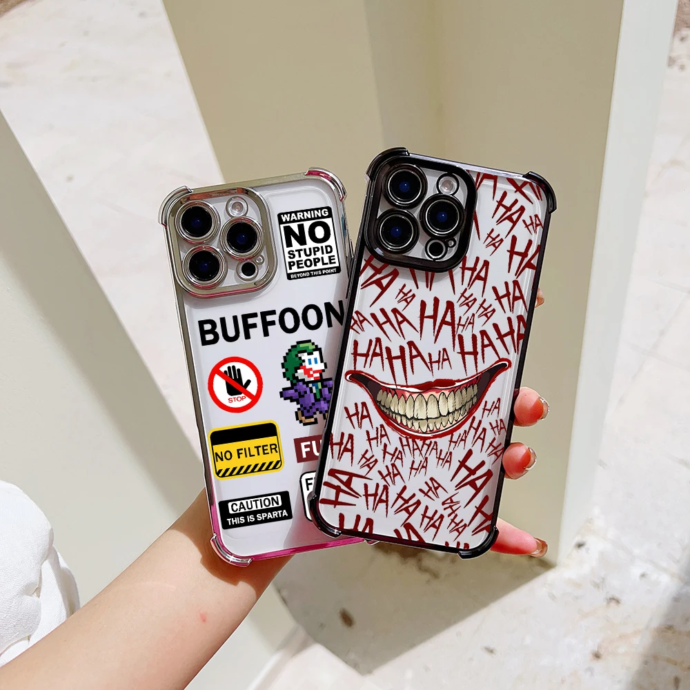 Чехол для телефона Clown Buffoon Pattern J-JokerS Oppo Reno12 Reno11 Reno10 Reno8 Reno7 Reno6 Reno5 Pro Plus 4G 5G Clear Armor Cover