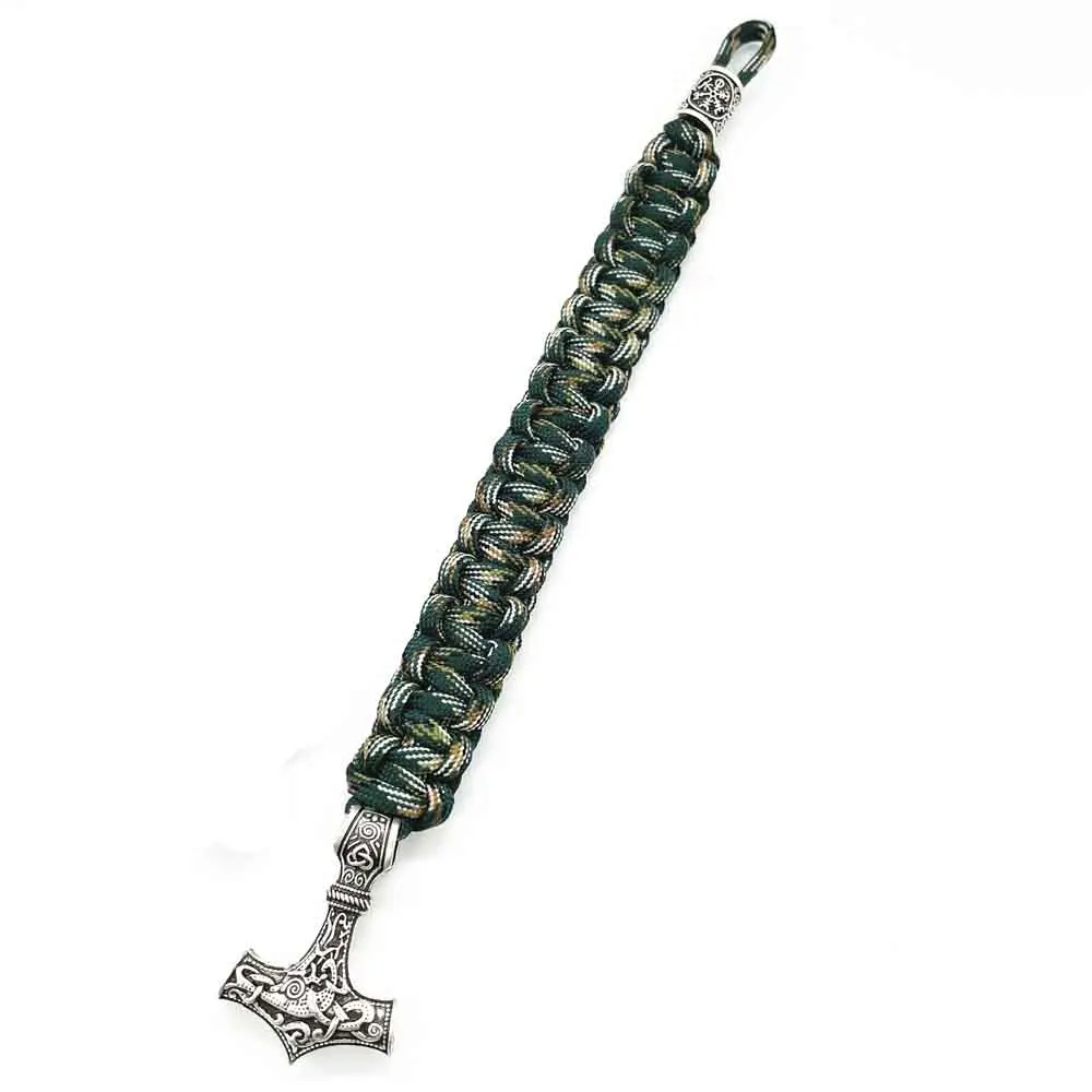 Валькнут Троица Вегвизир Мультиколор Паракорд Северные викингские украшения Руны Бусины Молот Тора Браслет Журналь Викингос