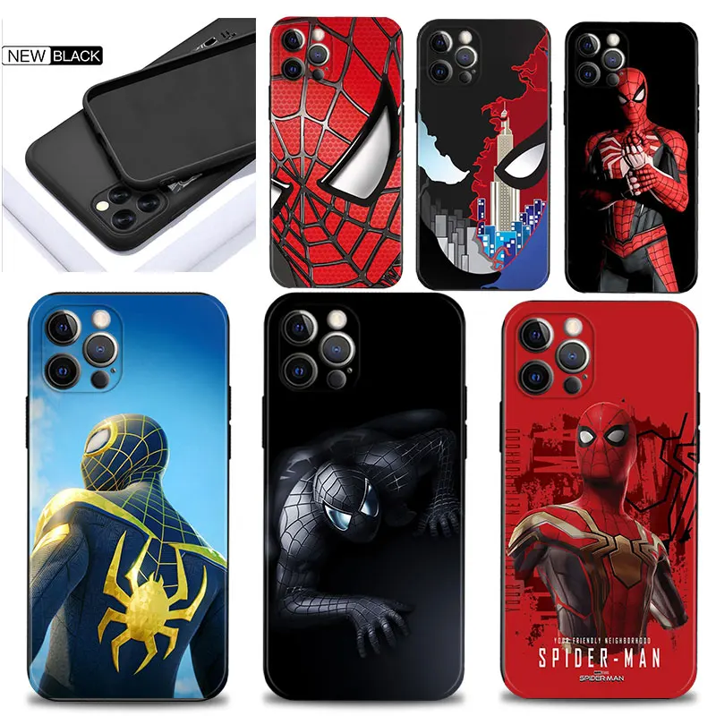 

For Apple iPhone 11 12 13 Pro Max Case 11Pro 12Pro 13Pro Cover for iPhone XS XR X 7 8 Plus Coque Marvel Spider Man 3