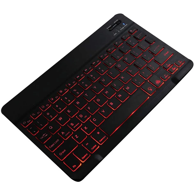 

Bluetooth Keyboard With 7-Colors Backlit,Rechargeable Slim Full Size Keyboard With Number Pad For Laptop/Tablet/Smart TV
