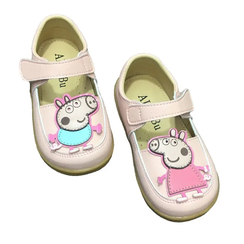 

Обувь для принцесс Peppa Pig2023, мягкая нескользящая подошва, мультяшный рисунок, свинка, весна-осень