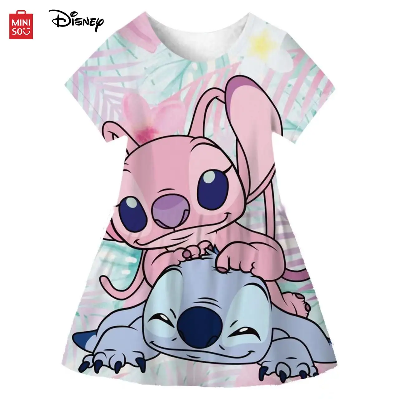 Приключения Диснея Стич наряд для девочек летнее платье Vaiana модная одежда
