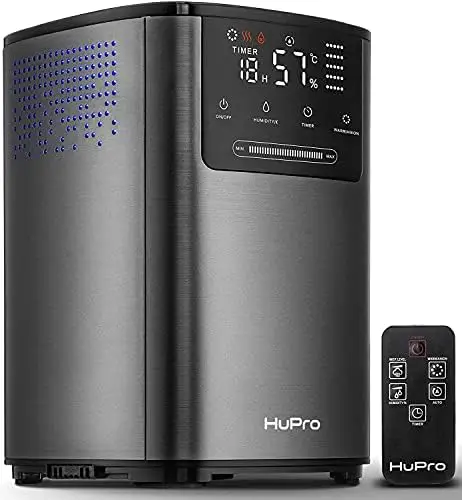 

Fill Cool Mist & Warm Mist Humidifier for Large Room Home Bedroom Living Room 4L Big Capacity, Air Ultrasonic Humidifiers wi Oil