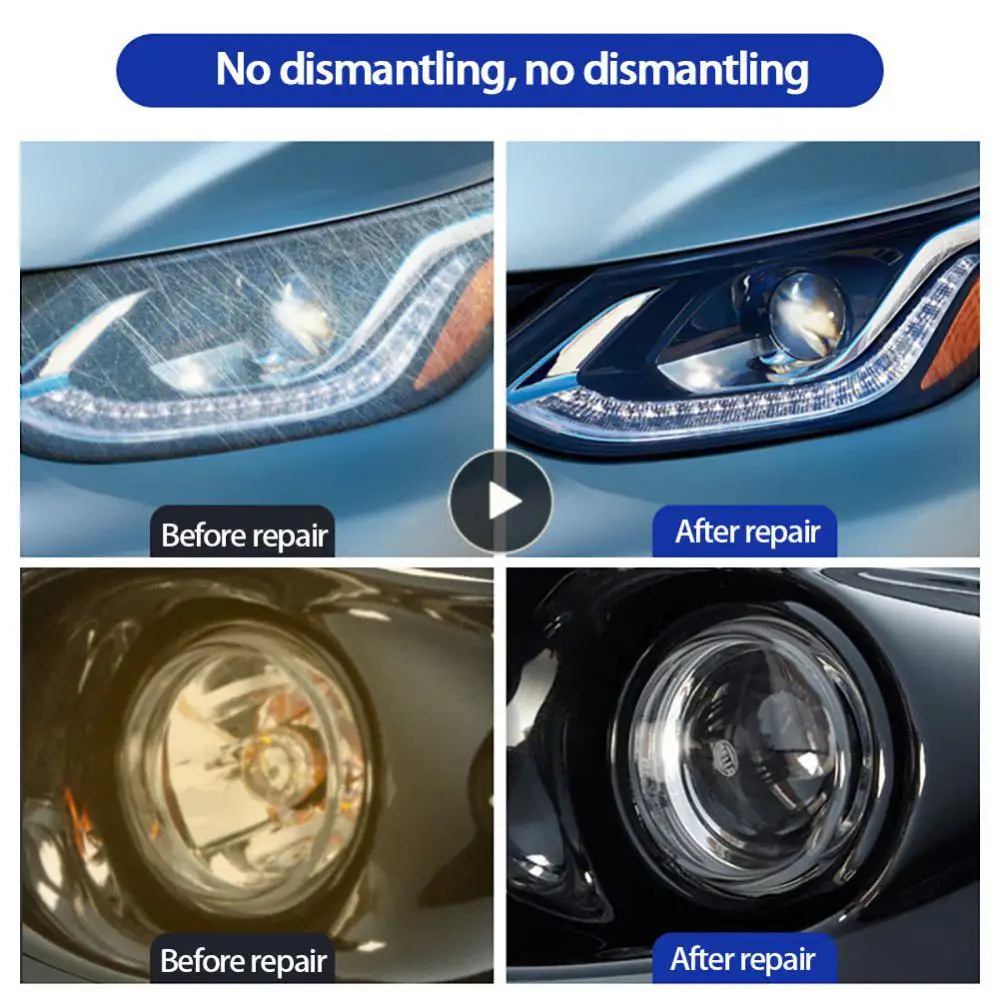 

Durable Polymer Protect Coating 1set Car Headlight Repair Liquid Universal Car Maintenance Liquid Kit Multifunctional Practical