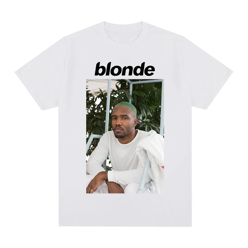 

Frank Blond Hip Hop T-shirt Rapper Vintage Round Collar Pure Cotton Men T shirt New TEE TSHIRT Womens Tops Unisex