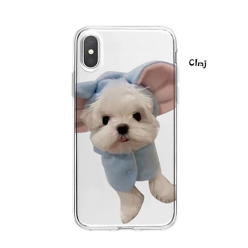 Clmj Симпатичный чехол для телефона собак iPhone 13 11 Pro 14 Plus 12 Mini X XS Max XR Samsung Galaxy S22 S23