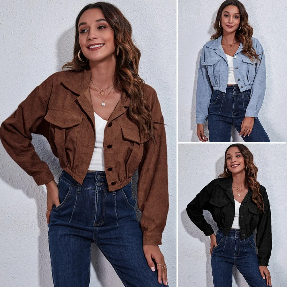 

Women's Fashion Jacket Autumn Street Style Long Sleeve Short Coat