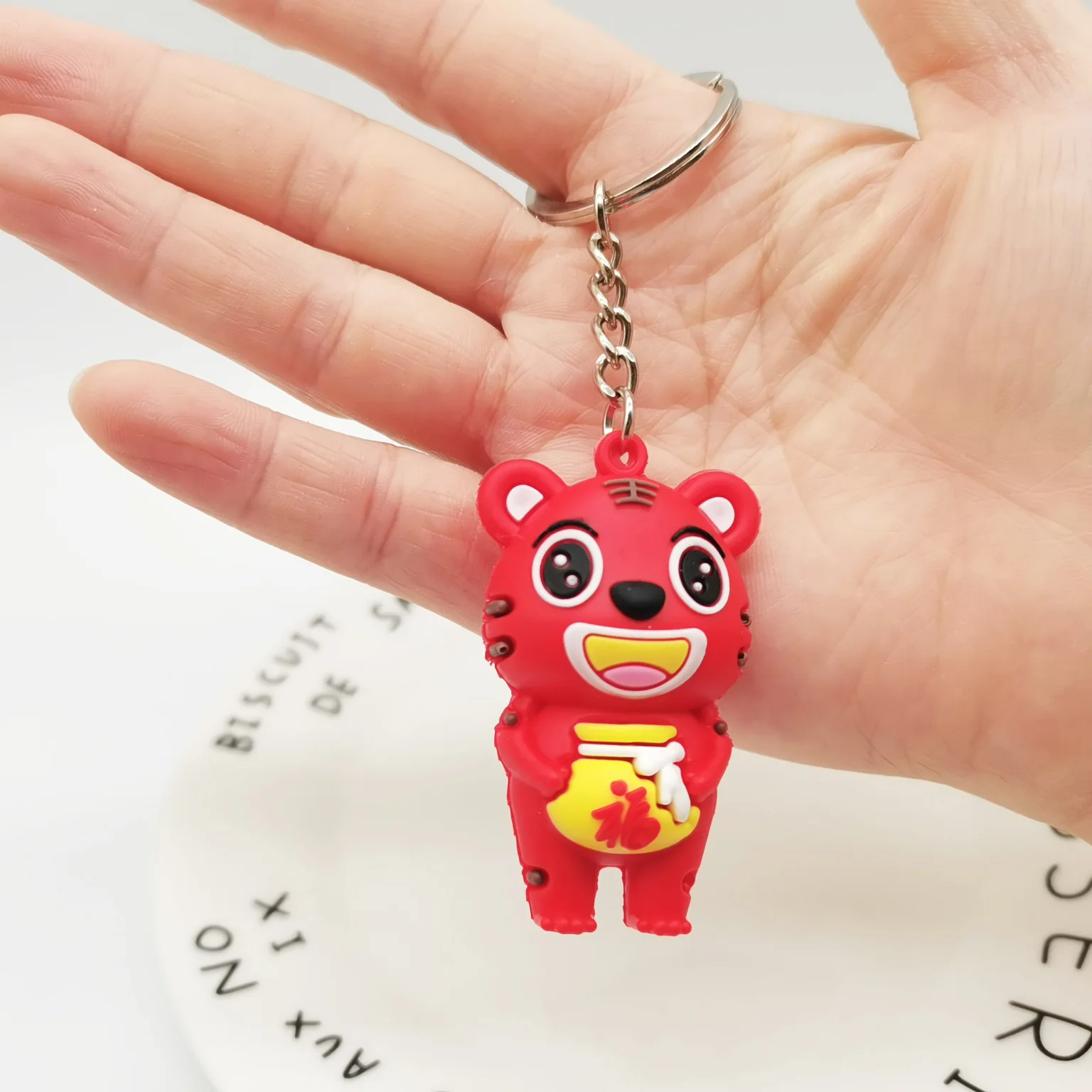 Новый Модный милый брелок в виде пончика с тигром трехмерный на удачу - купить по