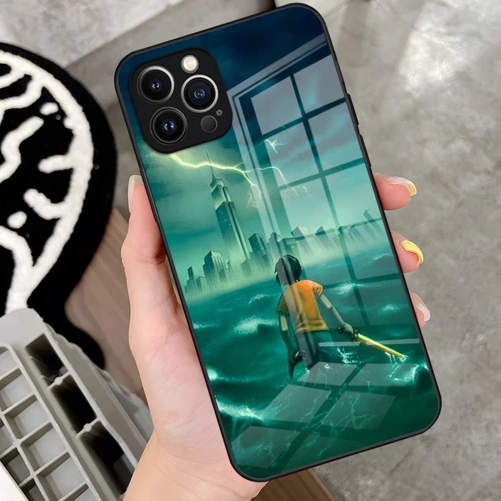 Чехол для телефона P-Percy Jackson с мультяшным рисунком IPhone 16 15 14 Pro 11 13 12 Mini XS XR Max 6 8 7 Plus SE